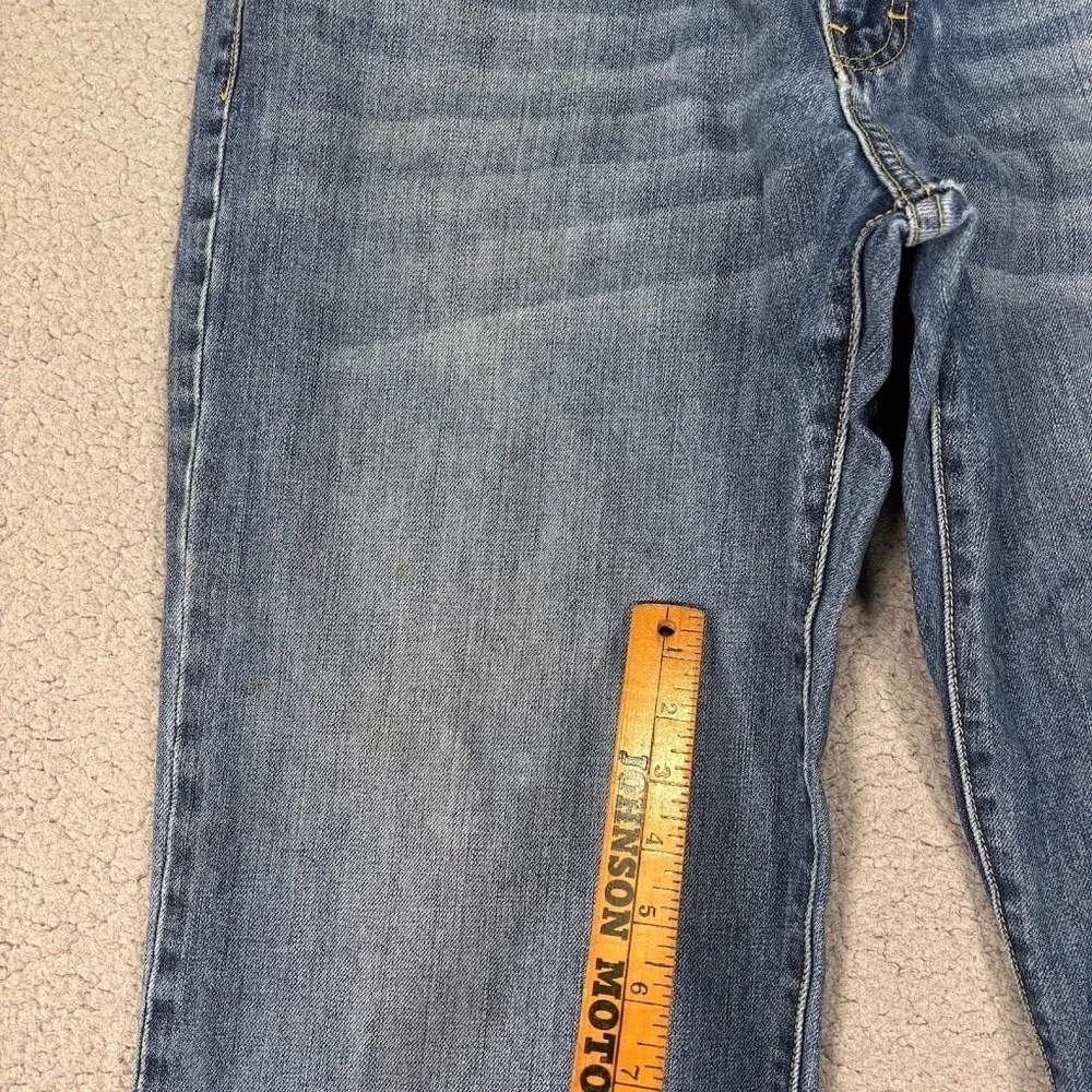 J Crew Jeans 36x32 Mens Straight Leg Baggy Loose Relaxed Wide Whiskering Faded *